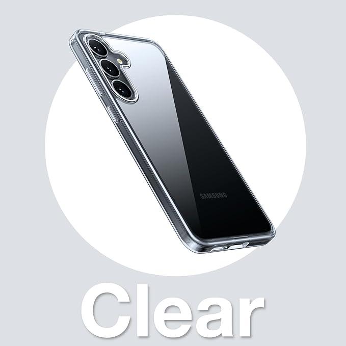 TORRAS Guardian Shockproof for Samsung Galaxy S25 Case, [12FT Military Grade Drop] Thin & Soft Touch for Samsung S25 Case, Transparent Protective Slim Case for Samsung S25, Diamond Clear