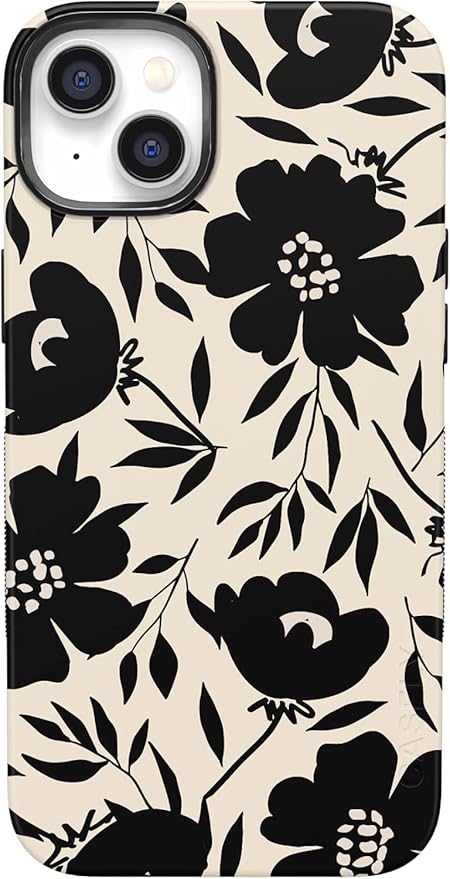 Casely iPhone 14 Case | Dark Fantasy | Contrast Floral | Compatible with MagSafe | Bold Protective Design