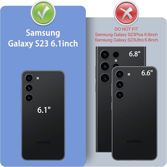 for Samsung Galaxy S23 5G Genuine Leather Wallet case 【RFID Blocking】【4 Credit Card Holder】【Real Leather】 Flip Folio Book Phone case Protective Cover Women Men for SamsungS23 case Light Brown