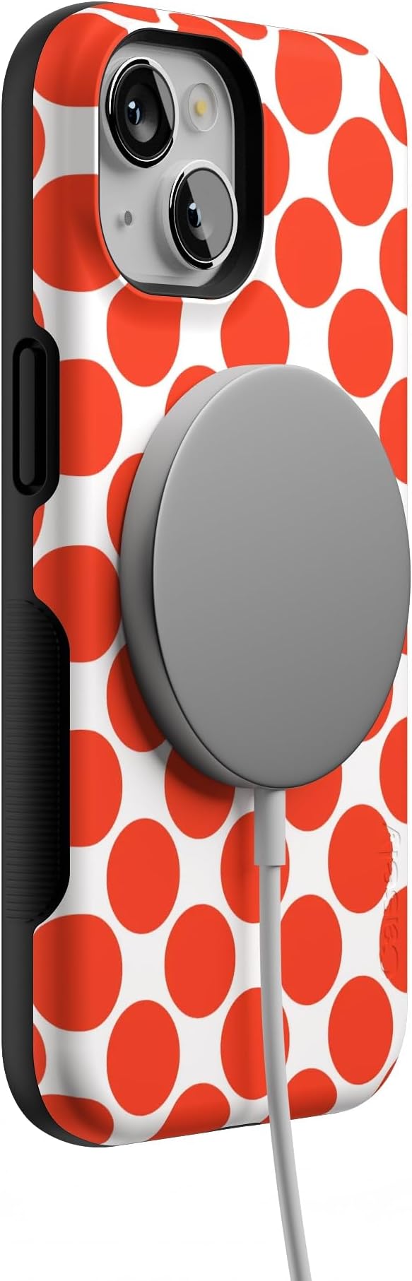 Casely iPhone 14 Case | Red Dots | High Contrast Design | Compatible with MagSafe | Bold Protective Design
