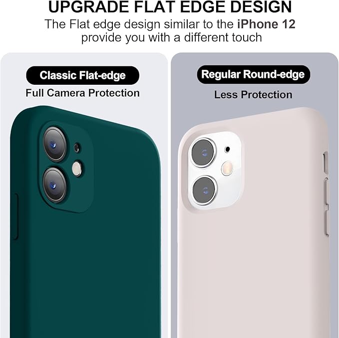 Vooii Compatible with iPhone 11 Case, Upgraded Liquid Silicone with [Flat Edges] [Camera Protection] [Soft Anti-Scratch Microfiber Lining] Phone Case for iPhone 11 6.1 inch - Teal