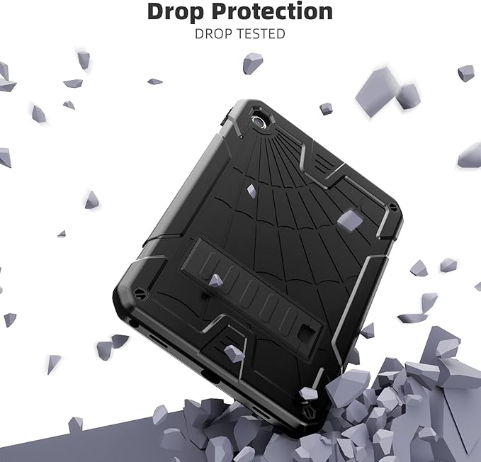 TSQQST Lenovo Tab M10 Plus Case 10.6 Inch 2022 3rd Gen (TB-125F/TB-128F) with Screen Protector Stand | Heavy Duty Rugged Kids Case for Tablet Lenovo M10 Plus 10.6" (Black)