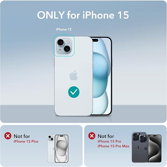 ESR for iPhone 15 Case, MagSafe Silicone Case with Stand, Military-Grade Protection, Built-in Camera Stash Stand, Magnetic Phone Case for iPhone 15, Cloud Series, Black