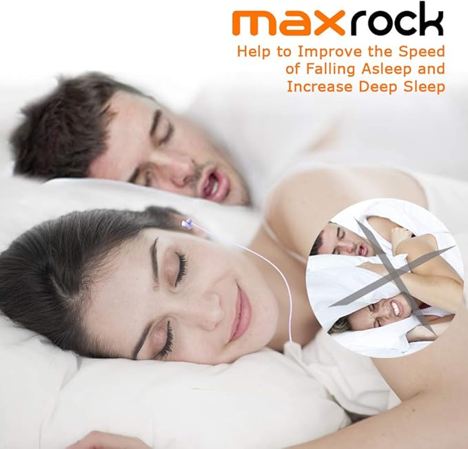 MAXROCK (TM Total Soft Silicon Headphones with Mic Sleep Travel Choice for Cellphones Tablets and 3.5mm Jack (Violet)