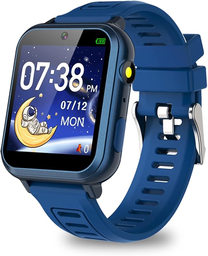 Retysaz Kids Smart Watch,24 Game Smart Watch for Kids, Smartwatches for Children 3-14 Ideal Great Present to Girls Boys (Blue)