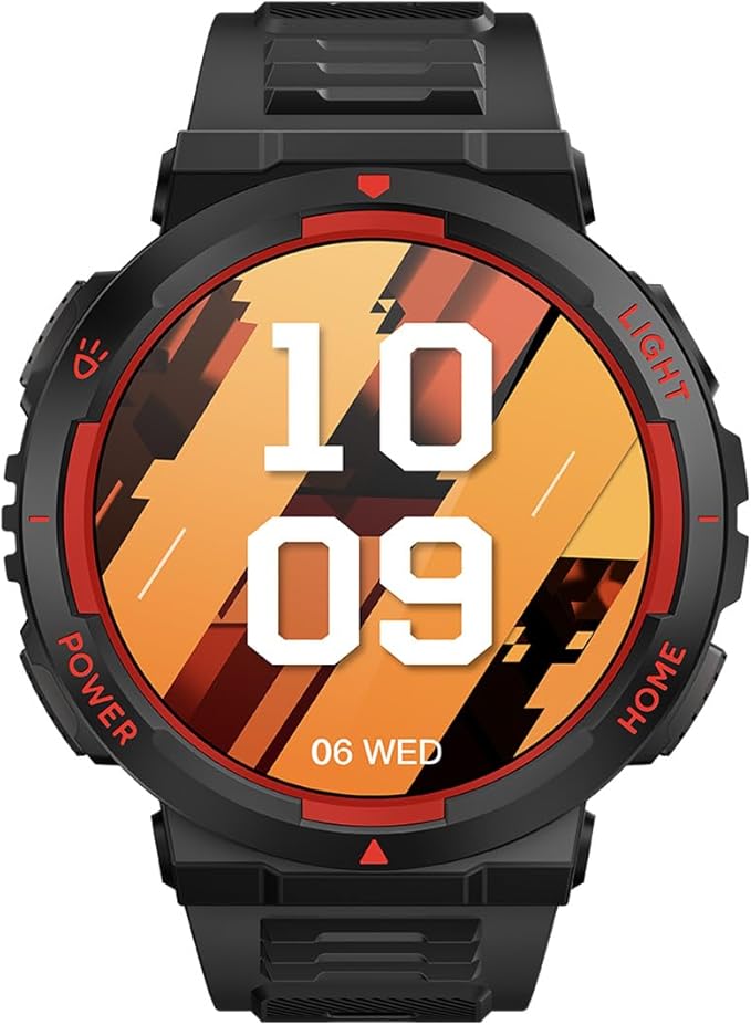 Military Smart Watch for Men with LED Flashlight Tactical Smart Watch 1.53”HD Screen Rugged Smartwatch 3ATM Waterproof 100+ Sports Fitness Tracker with Heart Rate Monitor for iOS Android