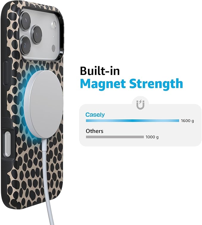 Casely iPhone 17 Pro Case | Lost in Spots | Cheetah Print | Compatible with MagSafe | Bold Protective Design