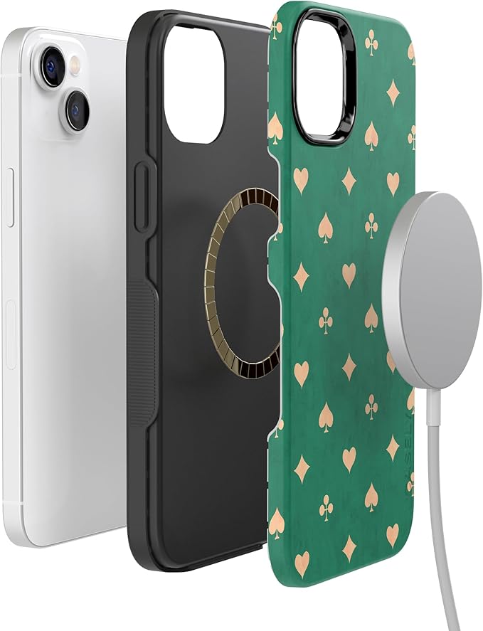 Casely iPhone 14 Case | Royal Flush | French Deck Playing Cards | Compatible with MagSafe | Bold Protective Design