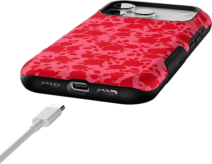 Casely iPhone 17 Pro Case | Rose Garden | Red Aesthetic | Bold Protective Design | Compatible with MagSafe