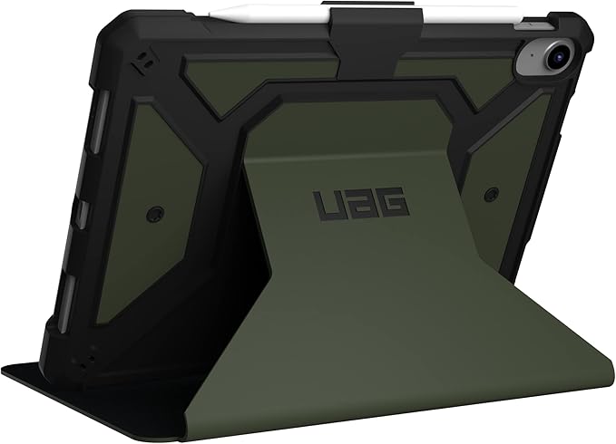 URBAN ARMOR GEAR UAG Designed for iPad 11" A16 11th Gen 2025, 10.9" 10th Gen 2022 Case A3354 A3355 A2696 Rugged Protective Folio Cover w/Adjustable Stand & Pencil Holder, Metropolis SE Olive