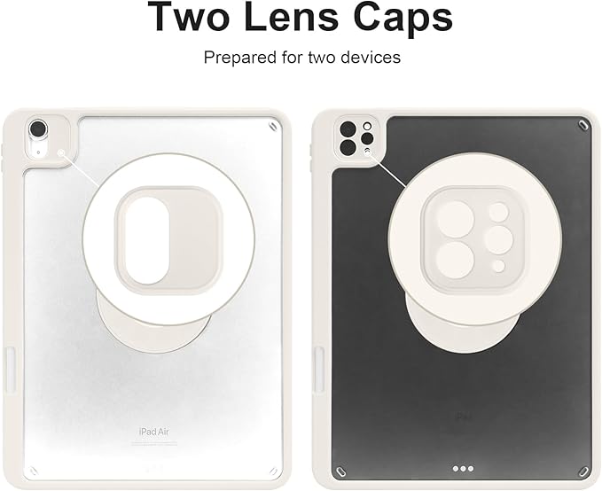 Case for iPad Air 13 Inch M3/M2 2025/2024, iPad Pro 12.9 Inch 6th/5th Generation 2022/2021 with Pencil Holder, Vertical Stand, Detachable Magnetic Trifold Stand Case,Auto Wake/Sleep,Lilac+White