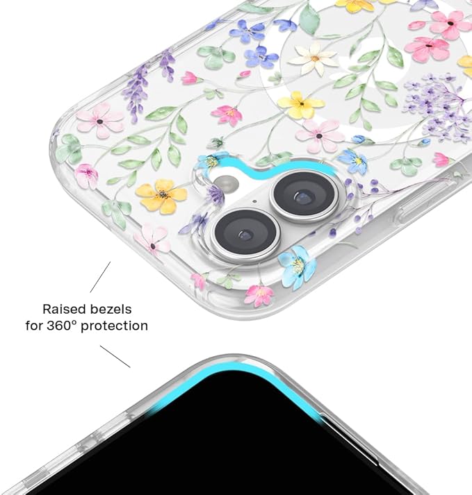 VELVET CAVIAR Case for iPhone 17 | Compatible with MagSafe | 10ft Drop Tested | Cute Girly Protective Designer Cases for Women | Enchanted Floral Wildflowers