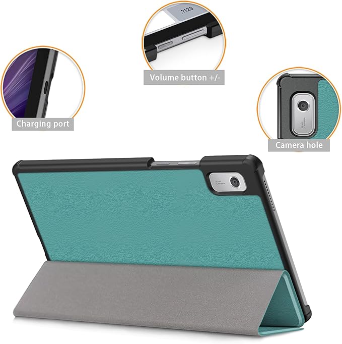 Case Compatible with Nook 9 Lenovo Tablet 2024/Lenovo Tab M9 9Inch Tablet TB310FU 2023 Lightweight Slim Stand Cover,Green