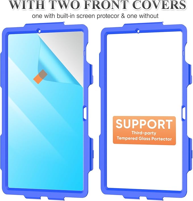 SEYMAC stock Case for Samsung Galaxy Tab S10 FE+ Plus 5G Tablet Case 13.1'' Protective with Screen Protector, Pencil Holder, 360 Rotating Stand, Hand Strap, Shoulder Strap, Blue1