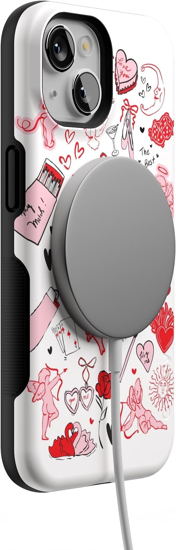 Casely iPhone 14 Case | Cupid's Touch | Collage | Compatible with MagSafe | Bold Protective Design