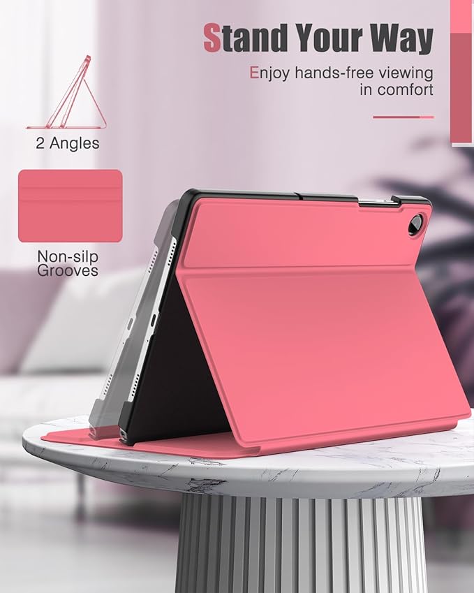 MoKo Case for Samsung Galaxy Tab A9 Plus 11-Inch 2023, Multi-Angle Viewing Slim Back Shell Protective Cover Case with Auto Wake/Sleep for Galaxy Tab A9+ Tablet SM-X210/SM-X216/SM-X218, Watermelon Red