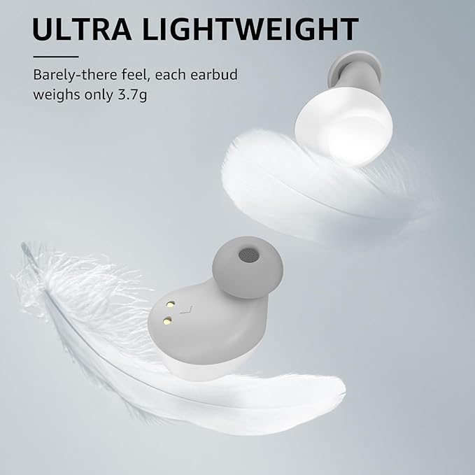 TOZO A1 Wireless Earbuds Bluetooth 5.3 Light Weight in Ear IPX5 Waterproof Headphones 2 Mic for AI Calls, Immersive Premium Sound Bass Headset with Charging Case, 32 Presets EQ Customization via App