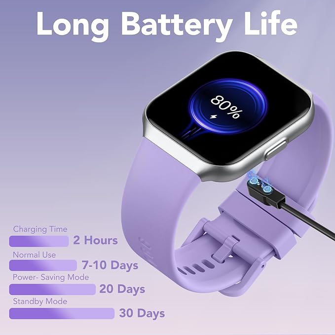 Smart Watch for Men Women (Answer/Make Call), 1.96" HD Smartwatch Fitness Activity Tracker, 110+ Sports IP68 Waterproof, Heart Rate/Sleep Monitor/Pedometer/Calories, Fitness Watch for Android iOS