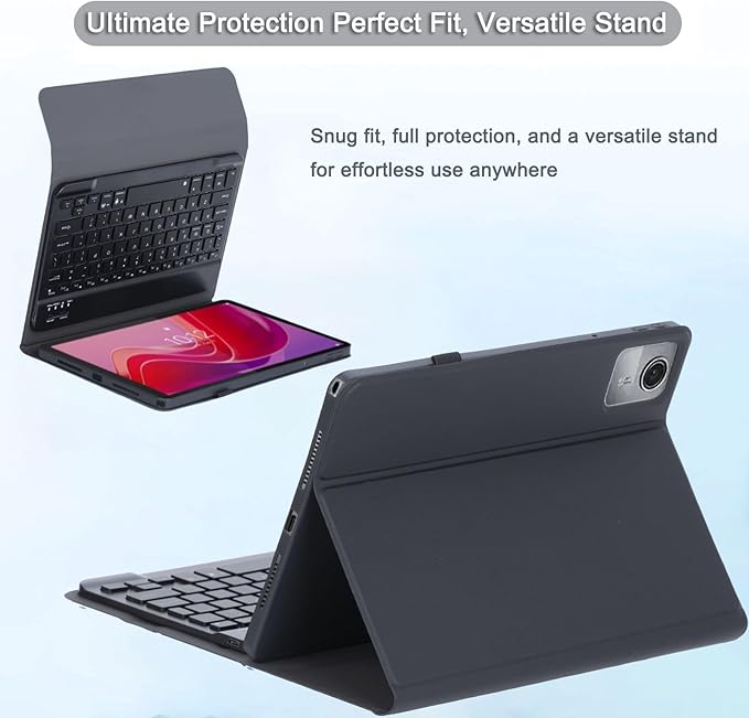 Keyboard Case for Lenovo Tab M11/Tab K11 LTE 2024 11 Inch TB330FU/TB330XU, Backlit Wireless Bluetooth Keyboard with Mouse, Slim Protective Cover & Multi-Angles Viewing Stand