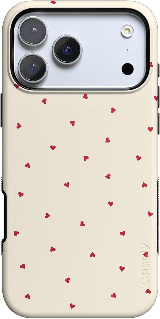 Casely iPhone 17 Pro Case | Be Mine | Tiny Hearts | Compatible with MagSafe | Bold Protective Design