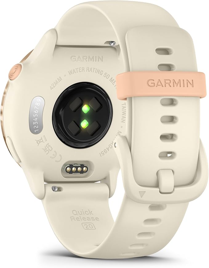 Garmin vívoactive® 6, Health and Fitness GPS Smartwatch, AMOLED Display, Up to 11 Days of Battery, Metallic Pink Dawn with Bone Band