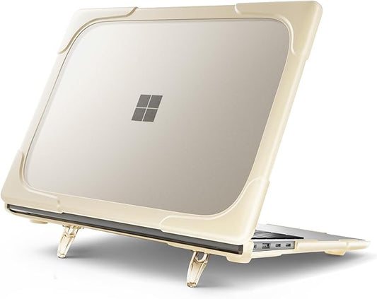 Batianda Heavy Duty Case for 13.8 inch Microsoft Surface Laptop 2024 (7th Edition) with Fold Kickstand Includes Keyboard Cover Screen Protector - Shockproof Stylish & Durable Protective Cover, Khaki
