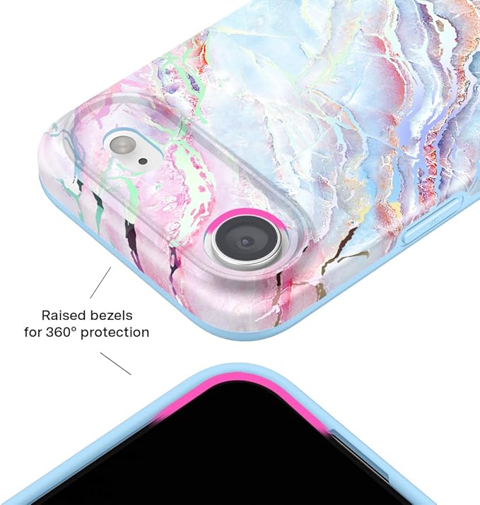 VELVET CAVIAR Case for iPhone 17 Air | Compatible with MagSafe | 10ft Drop Tested | Protective Designer Cases | Holographic Moonstone Marble