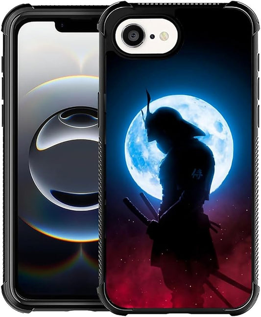 Compatible with iPhone 16e Case,Japan Samurai Phone Cover for Men/Women,Soft TPU Anti-Skid Thread and Four Corner Anti-Collision Protection Case Compatible with iPhone 16e 6.1inch