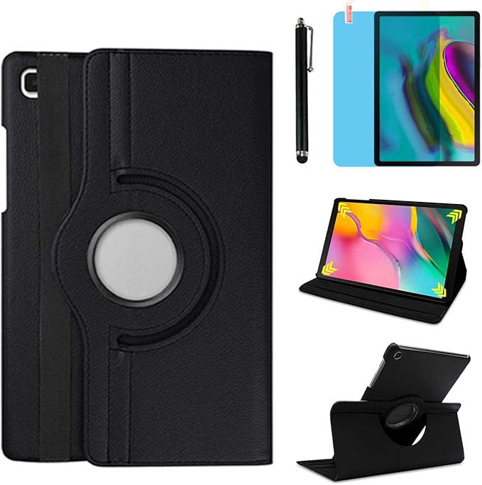 Case for Samsung Galaxy Tab A9+/A9 Plus 11'' 2023 (SM-X210/X216/X218), 360 Degree Rotating Stand Case Smart Protective Cover, with Stylus Pen,Screen Film (Black)