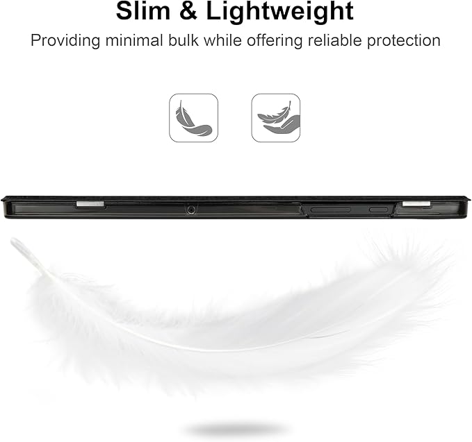 DONGKE Case for Samsung Galaxy Tab A9+/A9 Plus 11 inch 2024 2023 (SM-X210/X216/X218), Slim Stand Hard PC Translucent Back Shell Smart Cover, Auto Wake/Sleep - Bows & Stars