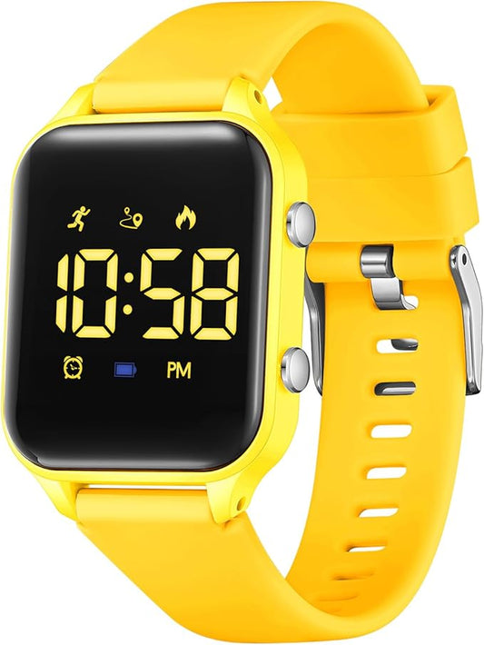Kids Digital Watches for Boys Girls, Sports Watch with Fitness Tracker, Pedometer, Alarm Clocks, Stopwatch, No App Needed Waterproof Kids Watch, Gift for Teens Student Girls Boys Ages 5-14