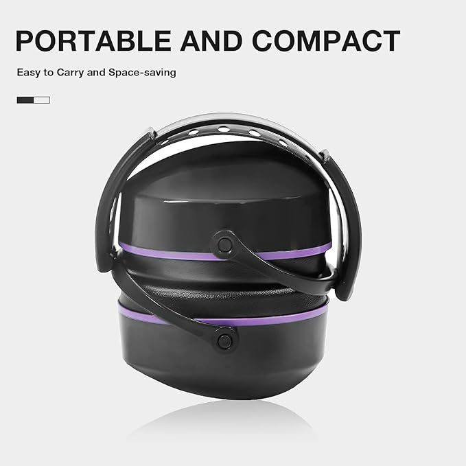 LYSIAN Foldable Noise Reduction Earmuffs, Hearing Protection Safety Ear Muffs for Shooting, Workshop,Loud Security Events