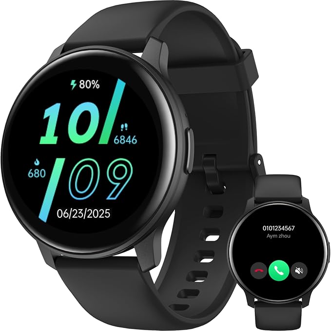 Smart Watch for Men Women Bluetooth Notifications/Calls,100+ Sports Mode Fitness Tracker with Heart Rate/Sleep Monitor/Pedometer/Calories IP68 Waterproof Activity Tracker for Android/iOS