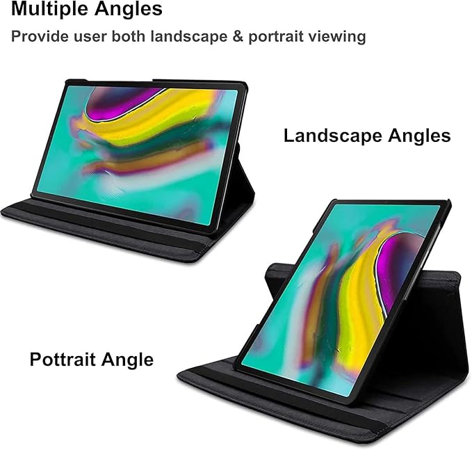Case for Samsung Galaxy Tab A9+/A9 Plus 11'' 2023 (SM-X210/X216/X218), 360 Degree Rotating Stand Case Smart Protective Cover, with Stylus Pen,Screen Film (Black)