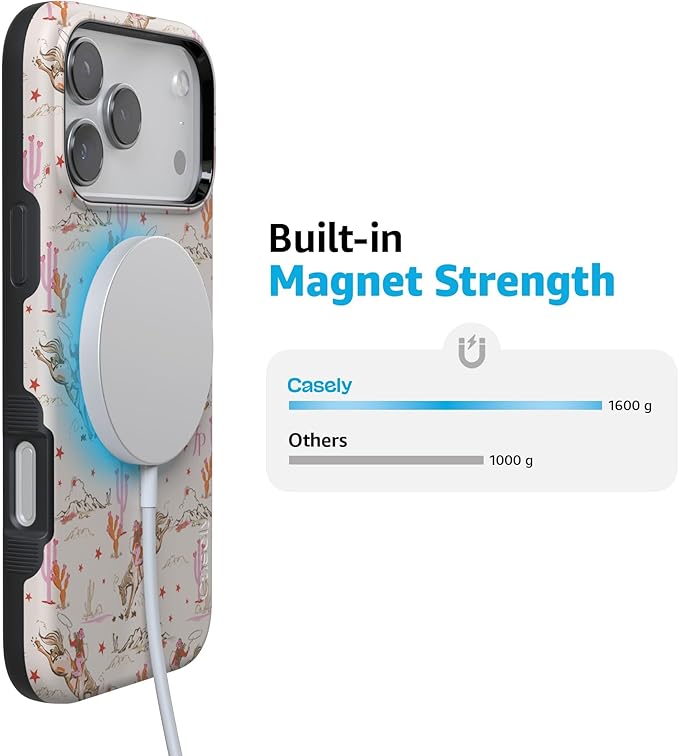 Casely iPhone 17 Pro Case | Cowgirl Canyon | FashionPass x Casely | Compatible with MagSafe | Bold Protective Design