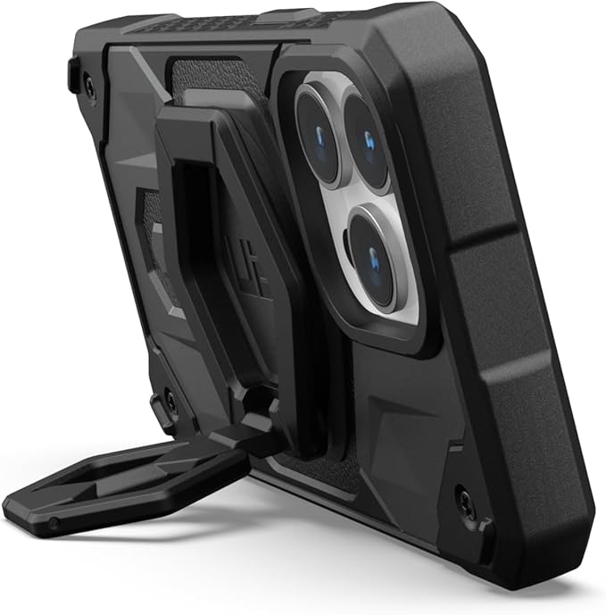 URBAN ARMOR GEAR UAG Magnetic Phone Ring Stand Compatible with MagSafe Magnet, Removable Metal Finger Ring Grip & 360 Rotation Adjustable Kickstand for iPhone 17, Galaxy S25, Black/Black