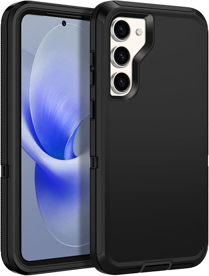 for Samsung Galaxy S23 Plus Case Heavy Duty Shockproof Dropproof 3-Layer Full Body Protection [Without Screen Protector] Tough Rugged Case for Galaxy S23 Plus,Black