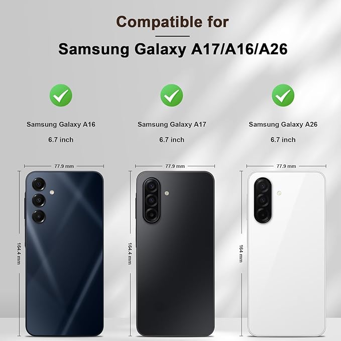 Jasonyu Flip Wallet Case for Samsung Galaxy A17 5G,Leather Magnetic Folio Cover with Card Holder,Kickstand - TPU Shockproof Durable Protective Phone Case,Brown