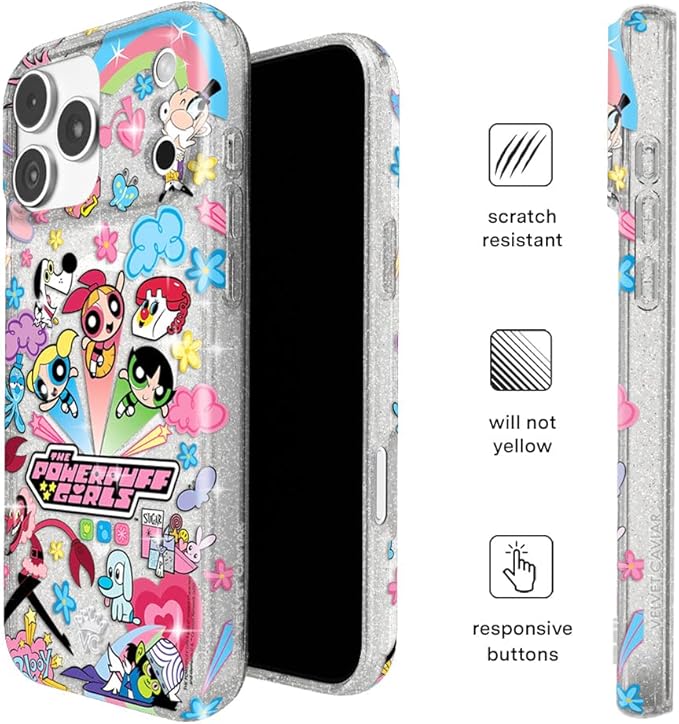 VELVET CAVIAR Case for iPhone 17 Pro | Compatible with MagSafe | 10ft Drop Tested | Protective Designer Cases | The Powerpuff Girls Girl Power