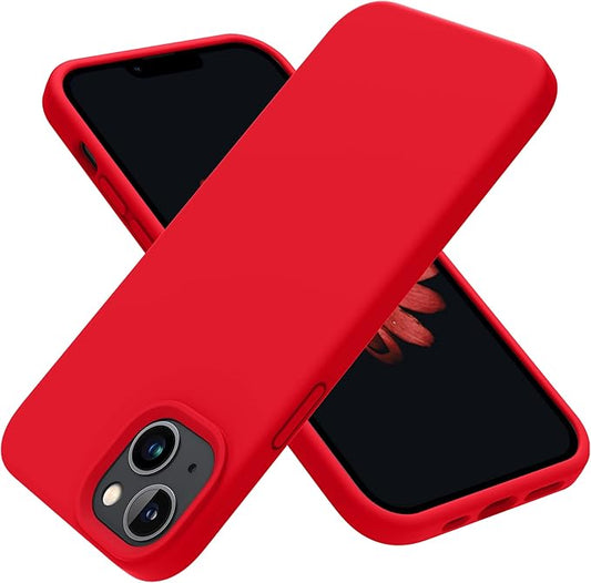 OTOFLY Designed for iPhone 14 Case, Silicone Shockproof Slim Thin Phone Case for iPhone 14 6.1 inch (Red)