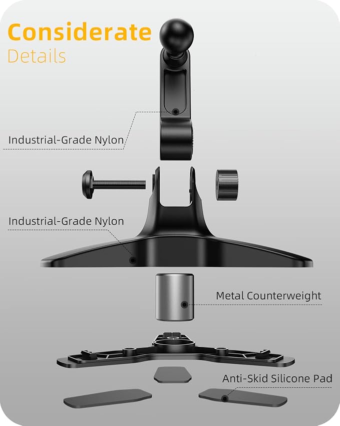 APPS2Car Cell Phone Stand for Desk Adjustable Desktop Phone Stand Thick Case Friendly Cellphone Holder Desk Heavy Duty Phone Cradle for Video Recording Office Home Compatible with 4.7-6.8” Smartphone