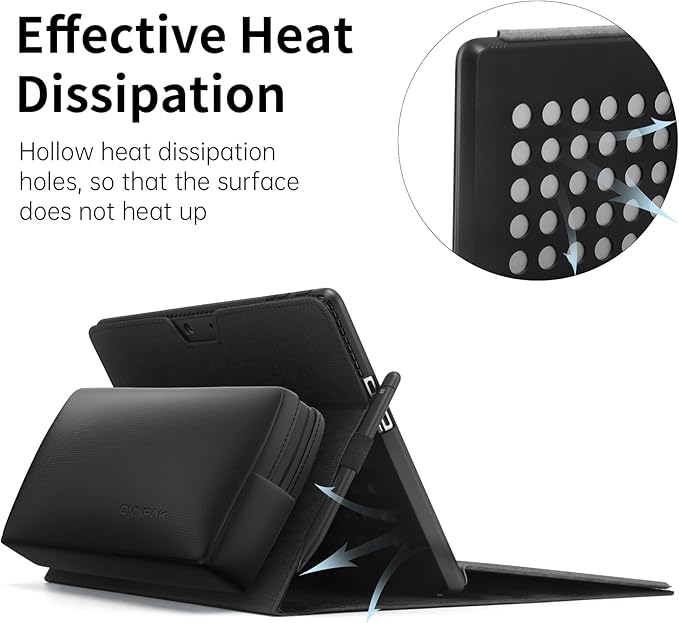 Omnpak Microsoft Surface Pro 11/10/9 Case, Lightweight Protective, Multiple Angle, Stylus Holder, Designed for Surface 11th Edition AI 2024/Pro 9 5G 13" 2022, Compatible with Type Cover Keyboard