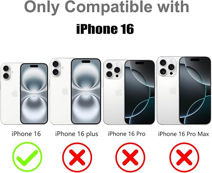 MOWIME Magnetic Case for iPhone 16 [Compatible with Magsafe] [Cute Fashion Fluorescent Design] [1 Screen Protector] Slim Translucent Matte Case for iPhone 16 6.1" 2024, Purple