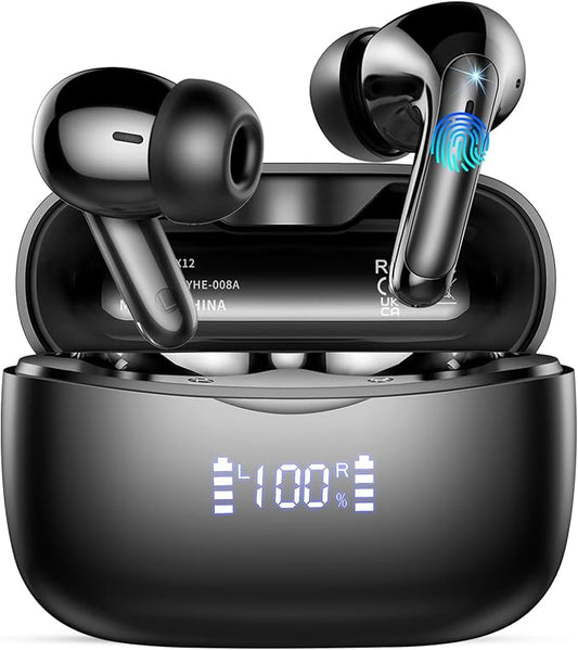 AI Translation Earbuds Real Time with Audio and Video Calls, 164 Language/7 Translation Modes Translator Earbuds Bluetooth 5.4 with APP, 48H AI Ear Buds Translator Device for Business/Learning/Travel