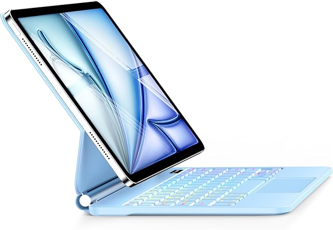 Keyboard Case for iPad Air 13 inch (M3 2025/M2, 2024),iPad Pro 12.9 inch (3/4/5/6th Gen)，Magic-Style Magnetic – Floating Cantilever Stand – Backlit Keyboard Case with Multi-Touch Trackpad