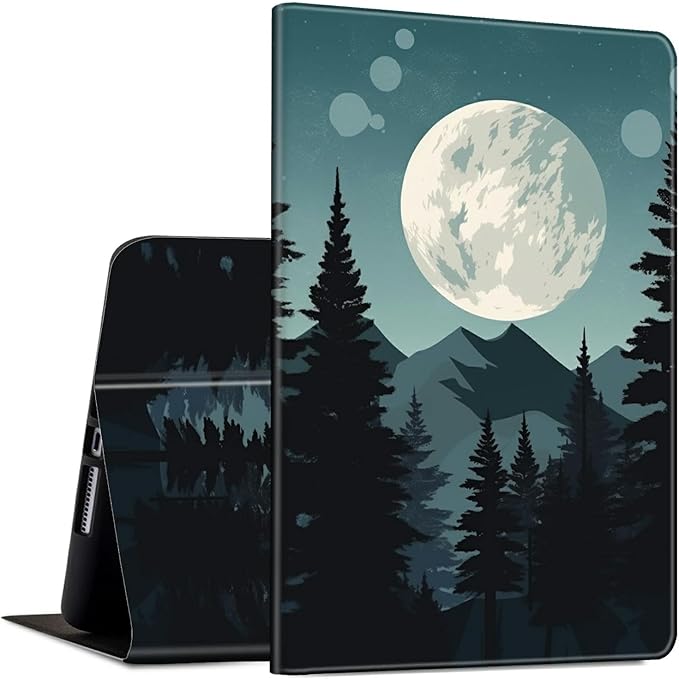 Case for 13 Inch Microsoft Surface Pro 8 (2021 Release) PU Leather Slim Lightweight Multiple Angles Stand Smart Cover with Auto Wake/Sleep for 2021 Surface pro 8 13 Inch, Art Forest