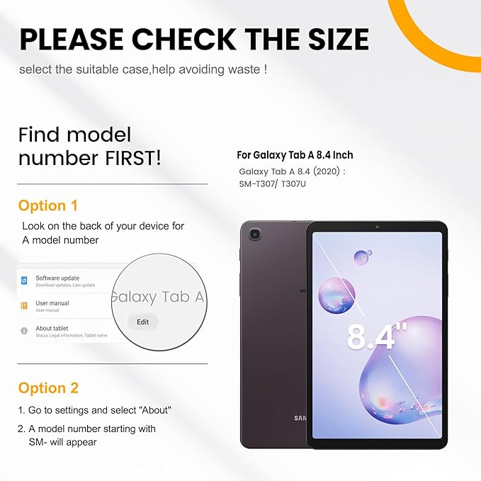 Timecity Case for Galaxy Tab A 8.4 Inch 2020, SM-T307 Case, with Stylus Holder Screen Protector/Swivel Stand/Hand Strap/Shoulder Strap, Heavy Duty Protective Case for SM-T307U - Dark Blue