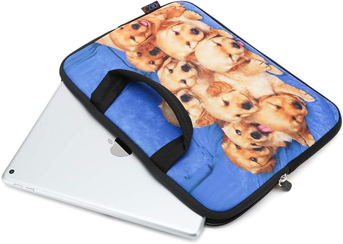 iColor 14 15 15.4 15.6 inch chromebook case Cover Bag Boys Laptop Handle Bag Computer Protect Case Pouch Holder Notebook Sleeve Neoprene Cover Soft Carrying Travel Case Cute Dog ICB-13