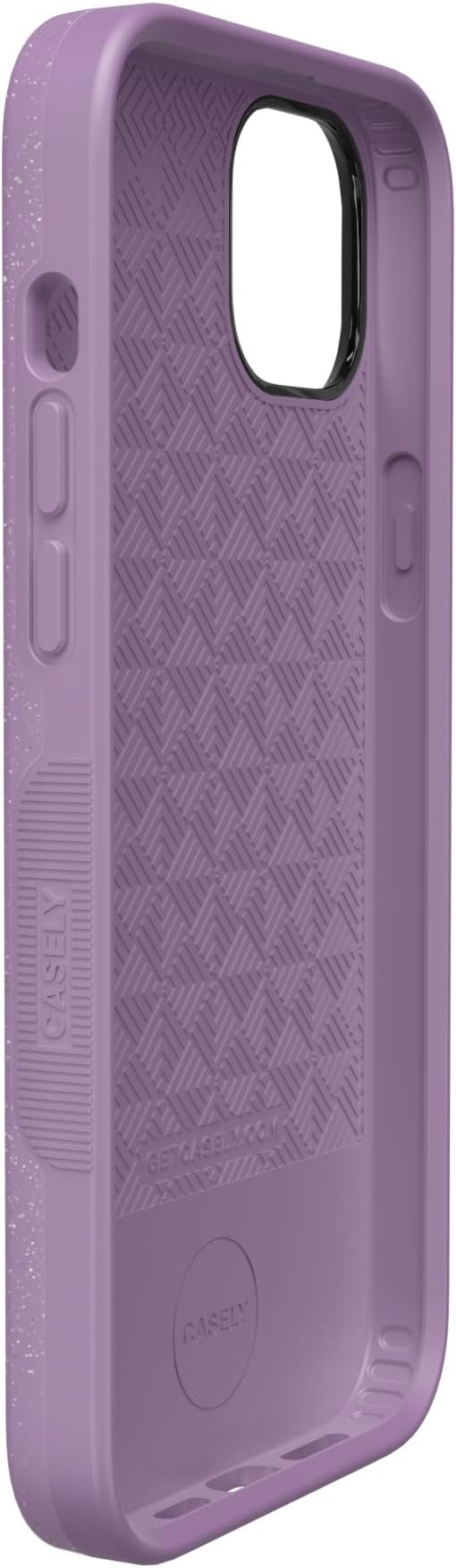 Casely iPhone 14 Case | Lavender Waves | Purple Shimmer Glitter | Bold Protective Design | Compatible with MagSafe
