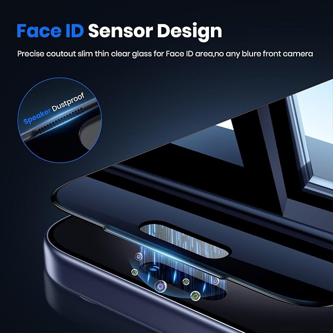 WSKEN for iPhone 17 Pro Privacy Screen Protector - [4 Way 360 Anti Spy] [Auto Dust-Remove] 10X Military Shatterproof 4 Directions Zero Bubble Anti Peep Tempered Glass Film for 17 Pro